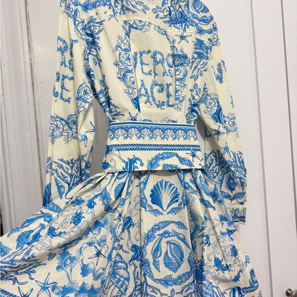 Underwater Barocco Flared MINI SHIRT VERSACE DRESS - BRAND NEW - Picture 3 of 8